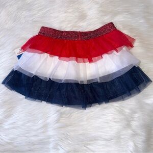 Patriotic Skirt 18M Toddler Girls Cute Tutu Bottom 4th of July Red White Blue